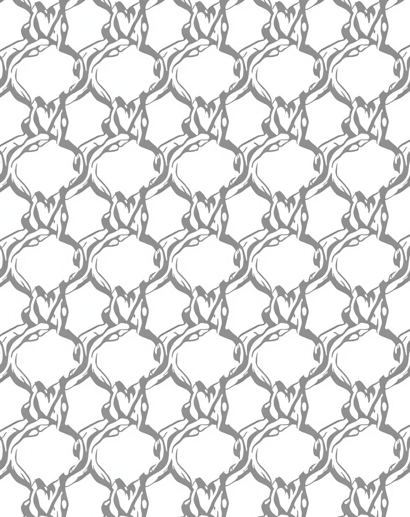 Organic Interlocking Soft Gray Pattern Rug