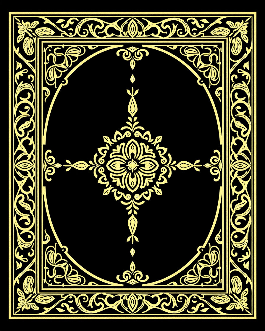 Ornate Floral Central Medallion Design Rug