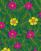 Vibrant Floral Branches Pattern Rug