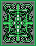 Abstract Circuit Board Pattern Rug