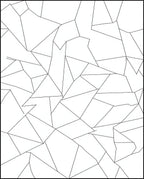 Black White Abstract Geometric Crackle Pattern Rug