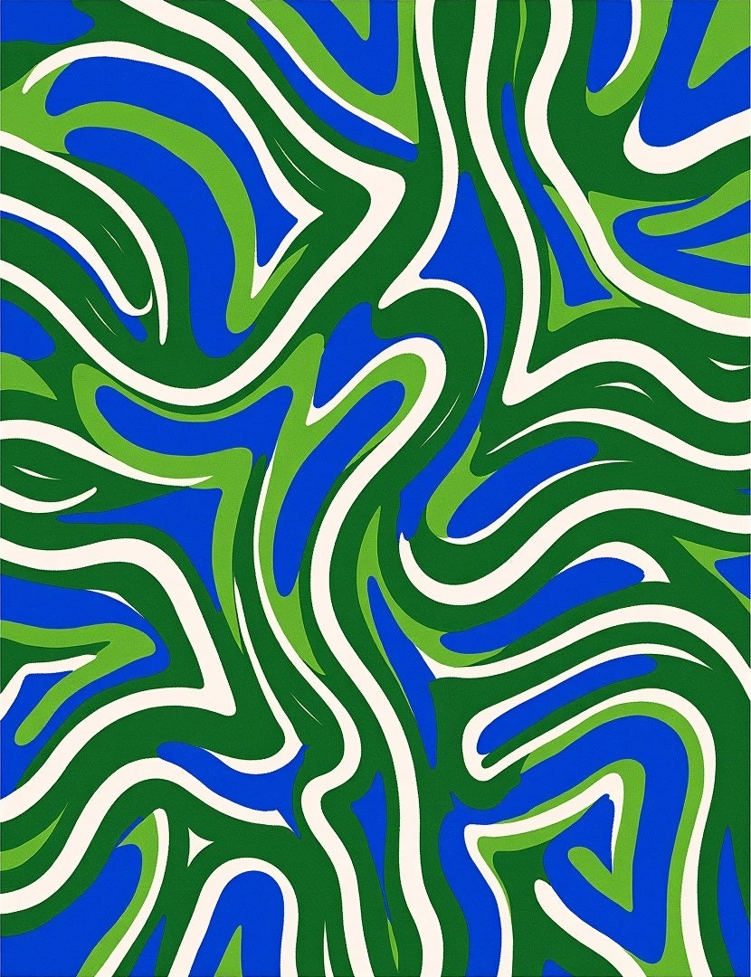 Groovy Swirl Pattern Rug