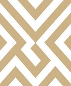 Geometric Zigzag Cream Gold Rug