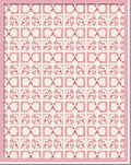 Pink Geometric Floral Tile Rug