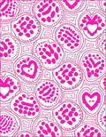 Whimsical Heart Dot Pattern Rug