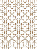Brown Hexagonal Outline Pattern Rug