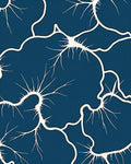 Abstract White Veined Organic Pattern Rug