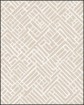Abstract Geometric Tan White Pattern Rug