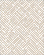 Abstract Geometric Tan White Pattern Rug
