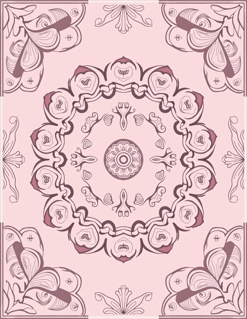 Floral Mandala Pattern Rug