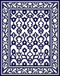 Intricate Abstract Geometric Lattice Pattern Rug