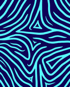 Bold Cyan Stripe Abstract Design Rug