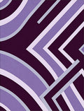 Purple Geometric Arc and Line Rug