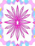 Bold Floral Starburst Pink Pattern Rug