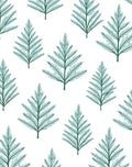 Teal Evergreen Fern All Over Rug