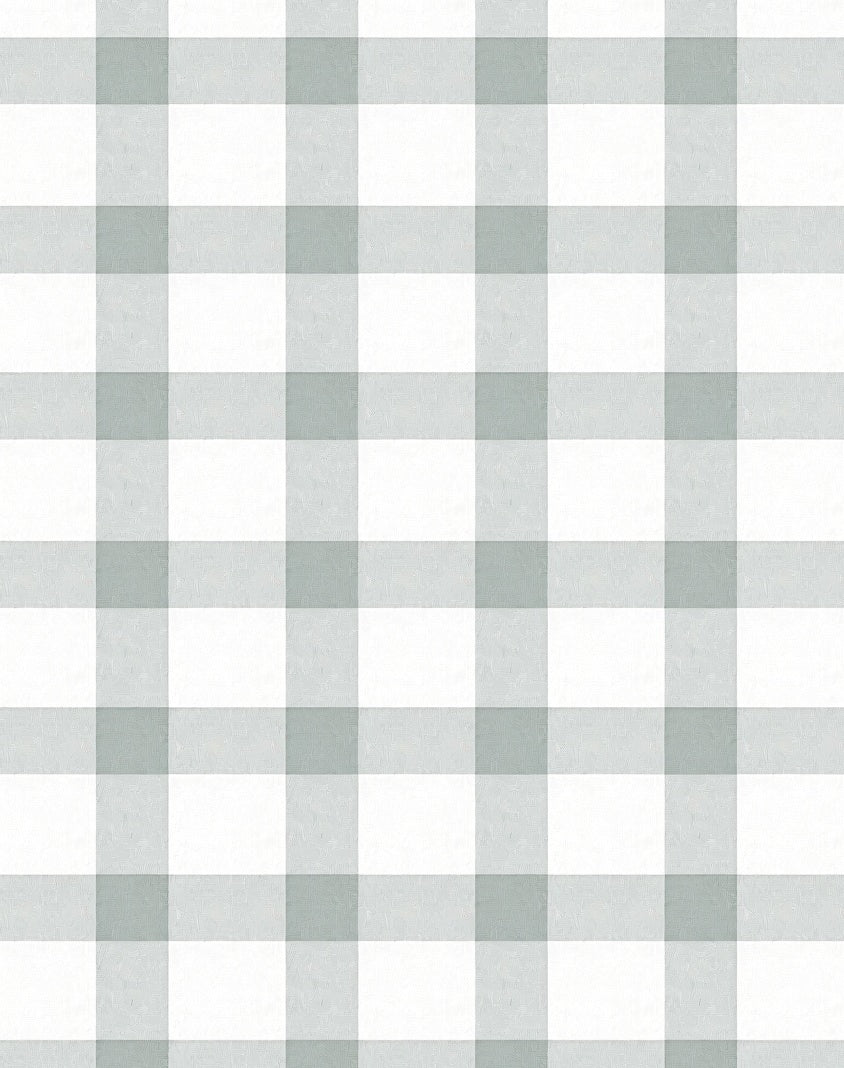 Soft Grey Buffalo Check Pattern Rug