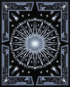 Abstract Radiant Starburst Dark Pattern Rug