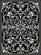 Classic Flourish Leaf Arabesque Design Rug