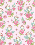 Pink Floral Ghost Garden Rug