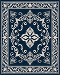 Classic Floral Border Medallion Rug