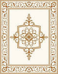 Classic Floral Scroll Border Design Rug