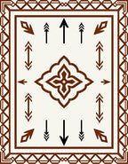 Geometric Arrow Central Motif Rug