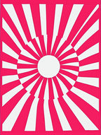 Radiant Sunburst Design With Geometric Flair Rug
