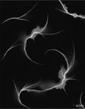 Abstract White Swirls Dark Background Rug