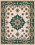 Classic Floral Medallion Border Rug