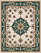 Classic Floral Medallion Border Rug