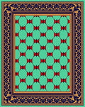 Maroon Red Diamond Pattern Rug