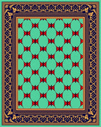 Maroon Red Diamond Pattern Rug
