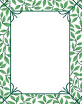 Green Leaf Vine Border Rug