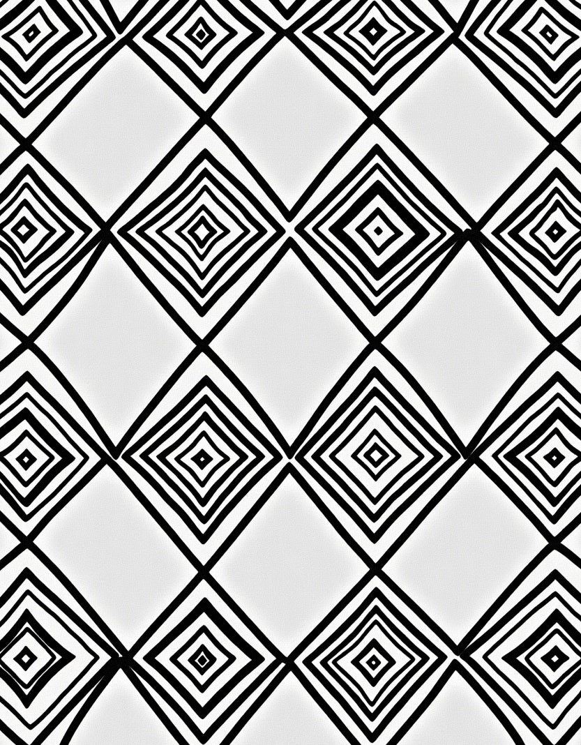 Geometric Diamond Pattern Design Rug