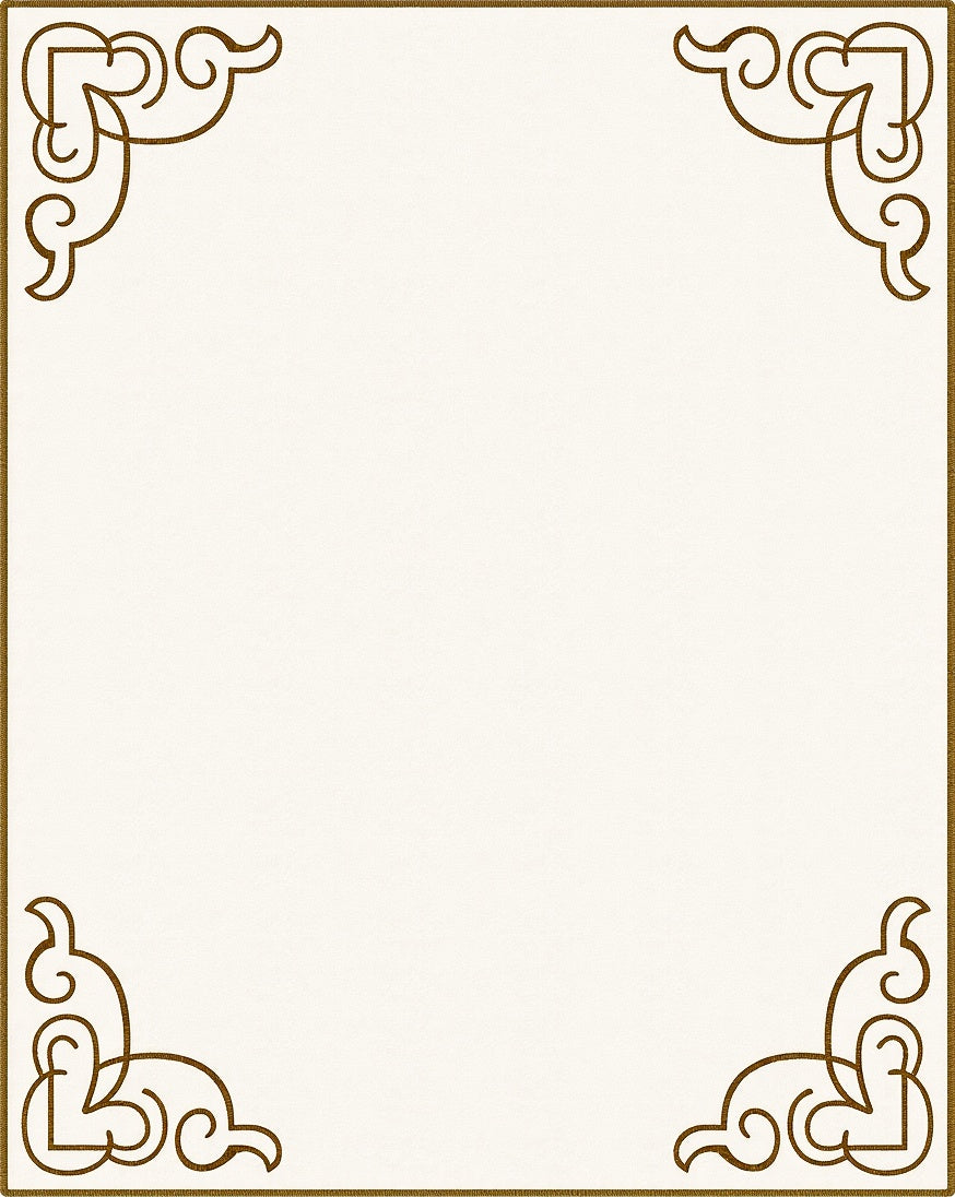 Elegant Cream Beige Scrollwork Pattern Rug