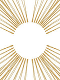 Golden Sunburst Rays Graphic Rug