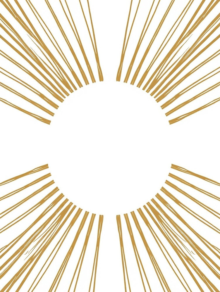 Golden Sunburst Rays Graphic Rug