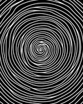 Black White Swirl Abstract Rug