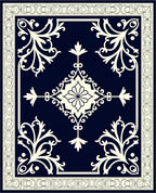 Classic Floral Lace Inspired Design Rug