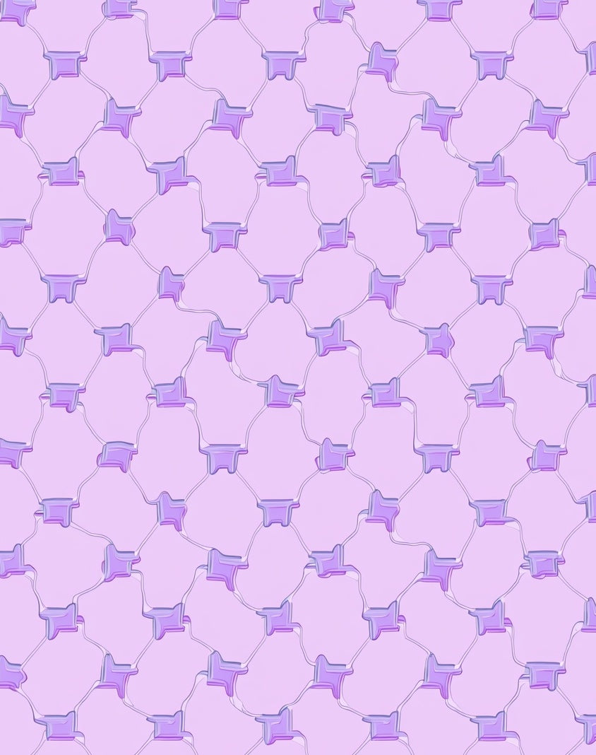 Lavender Lattice Pattern Geometric Design Rug