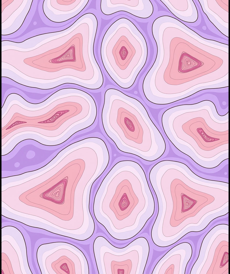 Abstract Organic Contour Pattern Rug