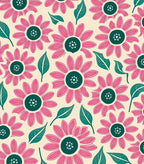 Retro Flower Power Design Rug