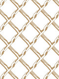 Gold Outline Diamond Pattern Rug