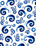 Deep-Sea Swirls Abstract Pattern Rug