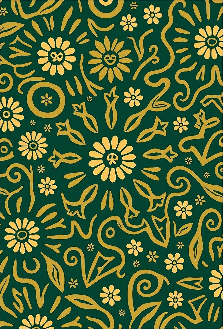 Whimsical Floral Swirls Pattern Rug