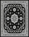 Elaborate Floral and Leaf Mandala Design Rug