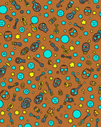Whimsical Cartoon Icons Pattern Rug