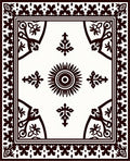 Classic Sunburst Floral Medallion Rug