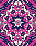 Vibrant Geometric Swirls Mandala Rug