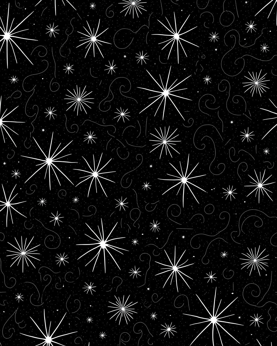 Celestial Starburst And Swirl Pattern Rug